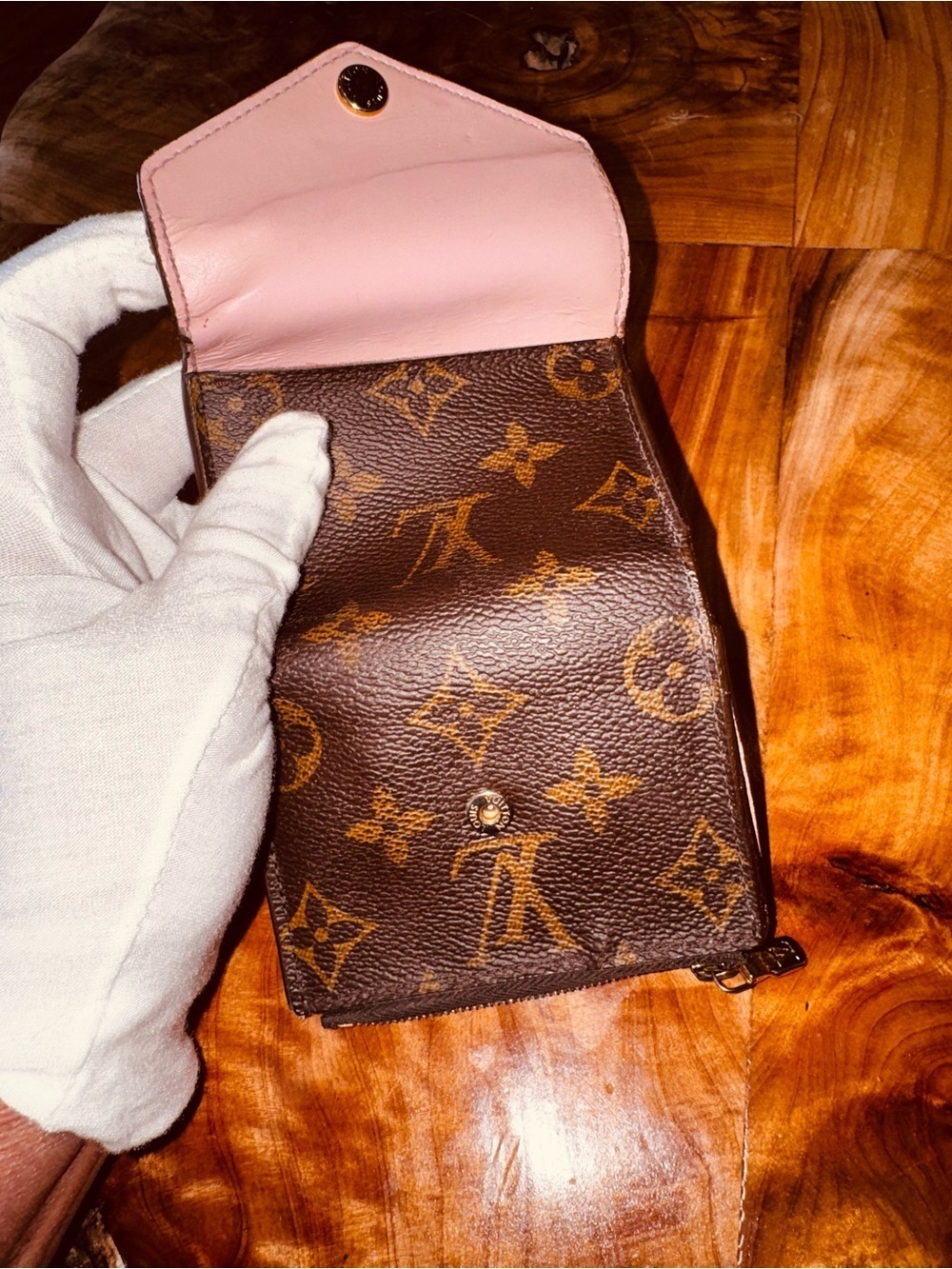 Louis Vuitton Monogram Canvas Zoe Mini Wallets Rose Ballerine - Picture 13 of 14